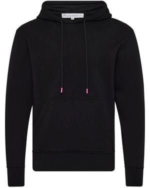 JW Anderson Hoodie With Lace Details And Logo Print - Blue