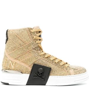 Philipp Plein スタッズ ハイカット スニーカー - マルチカラー