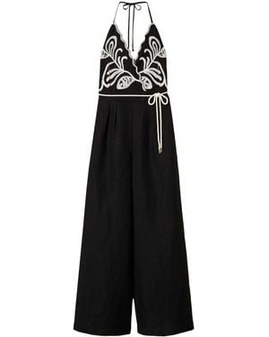 Twinset Embroidered Jumpsuit - Black