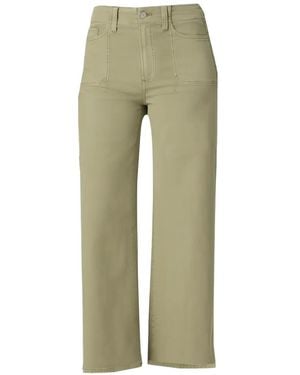 PAIGE Anessa Wide-Leg Jeans - Green