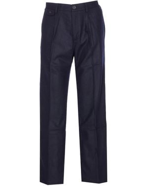 Edmmond Studios Jack Front-Pleat Pants - Blue