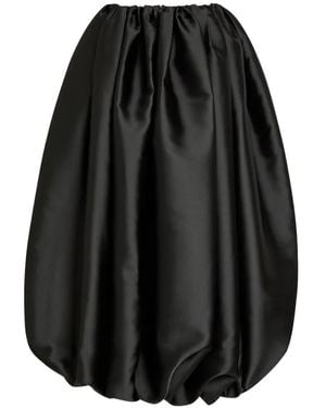 Calvin Klein Bubble Midirock Mit Raffungen - Schwarz