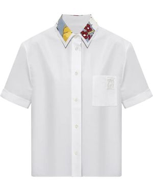 Marni Chemise En Popeline À Col Melodia - White