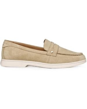 Geox Xand 3 Penny-Slot Almond-Toe Loafers - White