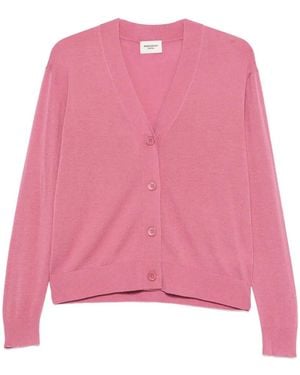 Weekend by Maxmara V-Neck Button-Up Cardigan - Pink