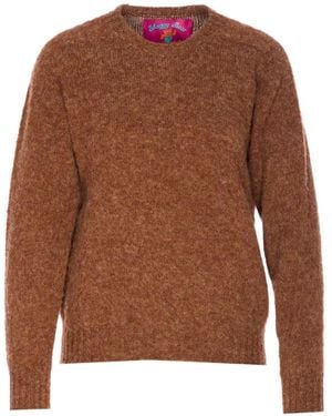 Howlin' Shaggy Bear Jumper - Brown