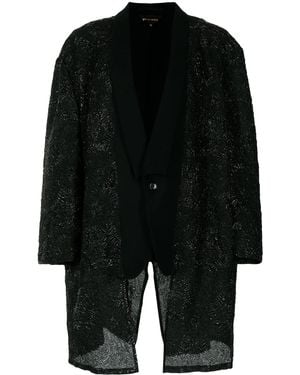 Comme des Garçons Midi Single-Breasted Blazer - Black