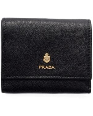 Prada Small Leather Wallet - Black