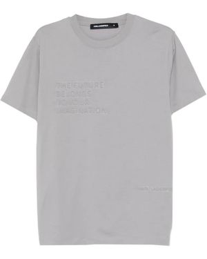 KARL LAGERFELD Cotton T-Shirt - Grey