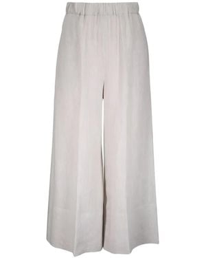 Antonelli Elasticated Wide-Leg Trousers - White