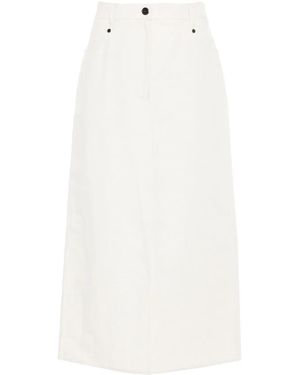 Brunello Cucinelli Linen Skirt - White