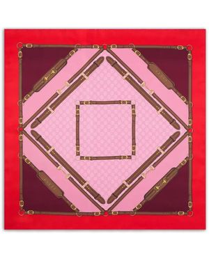 Gucci Seidenschal Mit Geometrischem Print - Rot