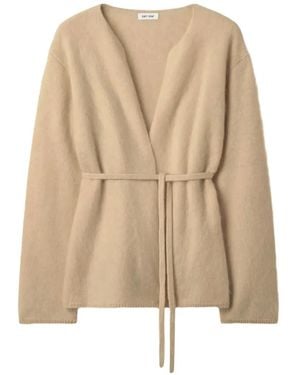 Soft Goat Belted Cashmere Cardigan - Natural