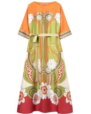 La DoubleJ Muumuu Placée Dress Round Neck - White