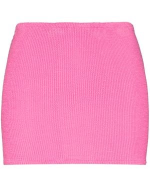 Hunza G Crinkled-Effect Mini Skirt - Pink