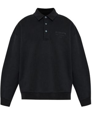 AllSaints Xander Collared Polo Shirt - Blue