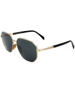 David Beckham Geometric-Frame Sunglasses - Metallic