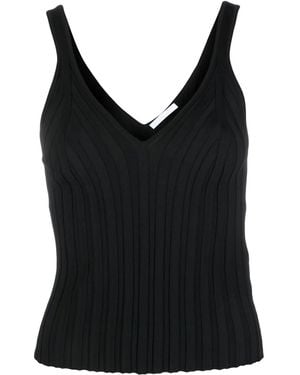 Helmut Lang Angela V-Neck Knitted Top - Black