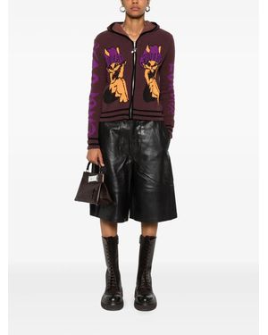 Chopova Lowena Tammie Jo Zip-Up Cardigan in Blue | Lyst