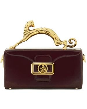 Lanvin Borsa Pencil Mini Leopardata - Viola