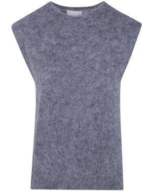 Antonelli Pull Sans Manches À Effet Brossé - Blue