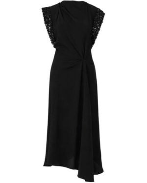 Isabel Marant Sequin-Detail Asymmetric Dress - Black