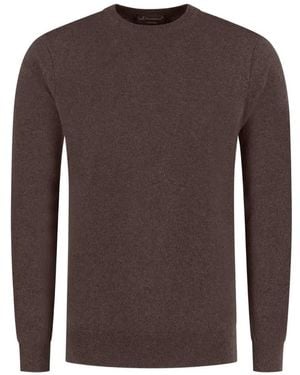 Doriani Crew-Neck Knitted Jumper - Brown