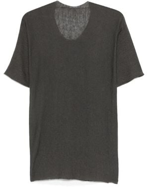 Label Under Construction T-Shirt À Col Rond - Gris