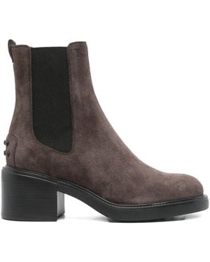 Tod's ブロックヒール ブーツ - ブラウン