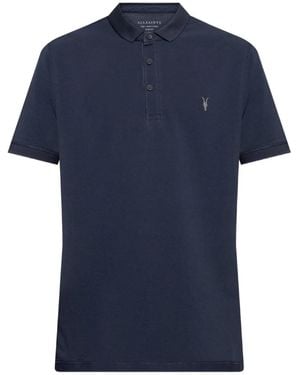 AllSaints Reform Short-Sleeve Polo Shirt - Blue