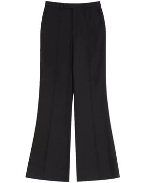 Valentino Garavani Pleated Flared Trousers - Black