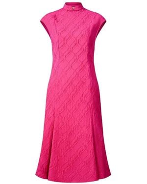 Shanghai Tang Jacquard Qipao Dress - Pink