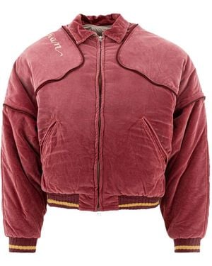 Kapital Quilted Yoke Bomber Jacket - Red