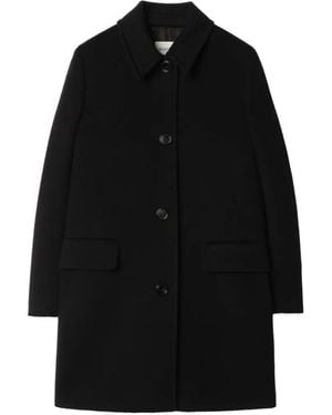 Burberry Wool Cashmere Gosford Tailored Coat - Black