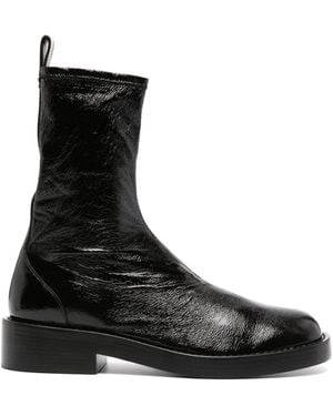 Courreges Stiefel Mit Logo-Patch - Schwarz