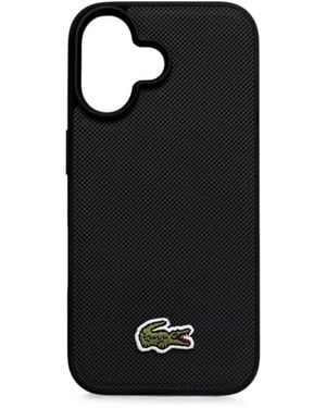 Lacoste Logo-Patch Piqué Iphone 16 Case - Black