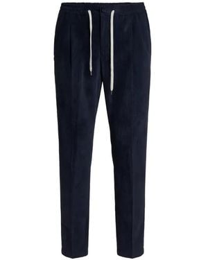 PT Torino Corduroy Drawstring Trousers - Blue