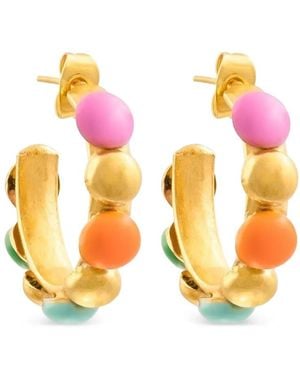 Sylvia Toledano Aros Creole esmaltados - Blanco