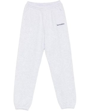 Sporty & Rich Logo-Embroidered Track Trousers - White