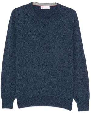 Brunello Cucinelli Cashmere Crew-Neck Sweater - Blue