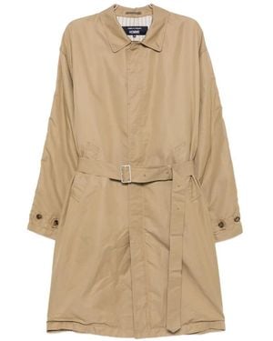 Comme des Garçons Belted Gabardine Overcoat - Natural