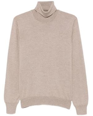 Fileria Roll-Neck Wool Jumper - Natural