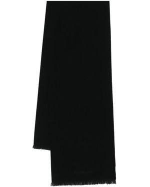 Corneliani Bufanda con borde con flecos - Negro