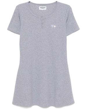 Chocoolate Logo-Patch Dress - Gray