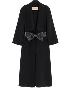 Valentino Garavani Bow-Belted Coat - Black