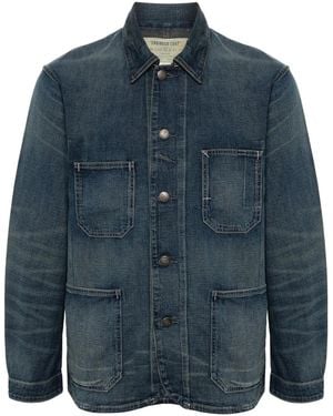 RRL Torrington Wash Denim Shirt Jacket - Blue