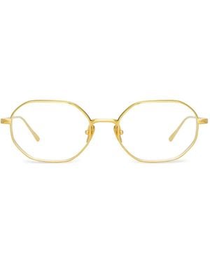 Linda Farrow Brille Mit Geometrischem Gestell - Mettallic