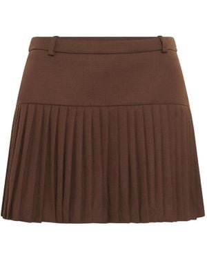 Marine Serre Minijupe À Design Plissé - Brown