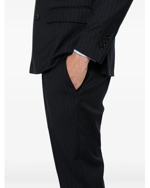 Lardini Wool Double-Breasted Suit - Black