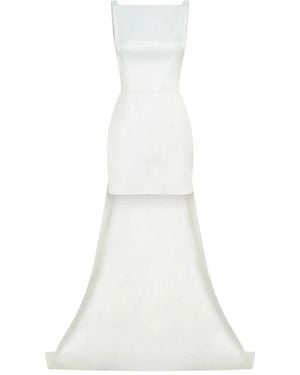 Nicholas Square-Neck Minidress - White